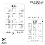 FOILED 2026 Calendars - Full Page | lettering by Jesenia
