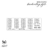 2026 Dates - Handwriting Style