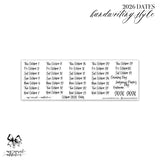 2026 Dates - Handwriting Style