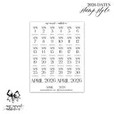 2026 Dates - Stamp Style
