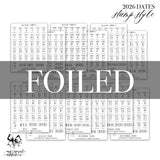 FOILED 2026 DATES - STAMP STYLE