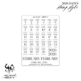2026 Dates - Stamp Style