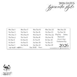 2026 Dates - Typewriter Style