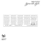 2026 Dates - Typewriter Style