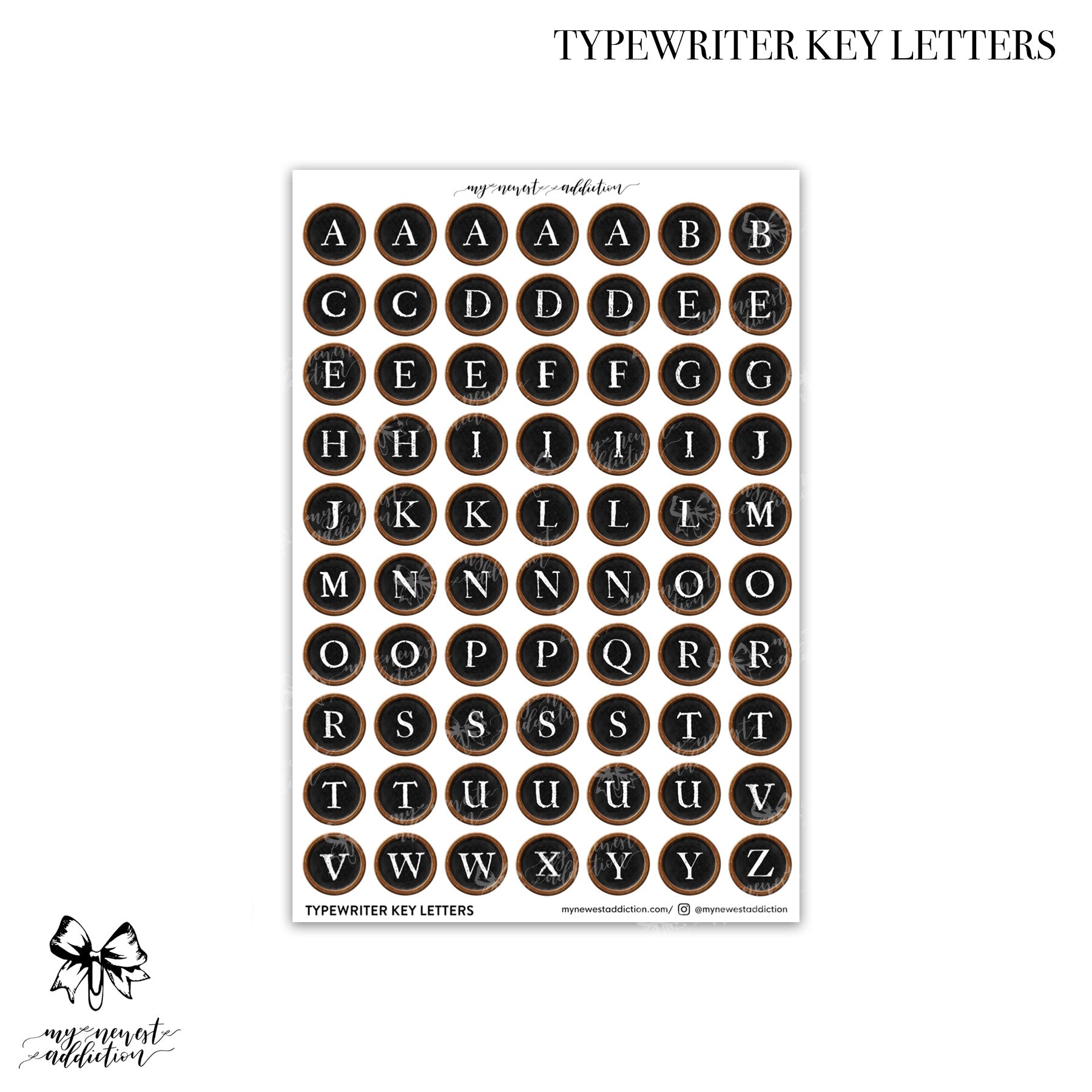 Typewriter Key Letters – My Newest Addiction