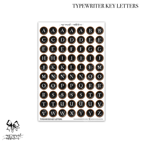 Typewriter Key Letters