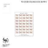 Watercolor Date Bows