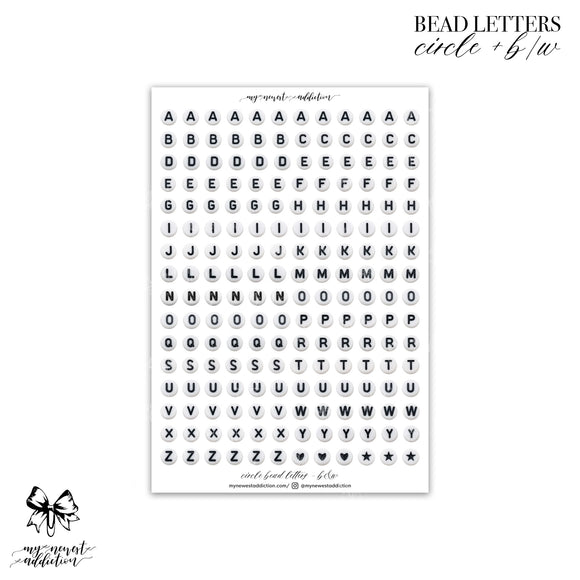 Circle Bead Letters
