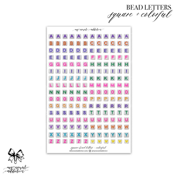 Square Bead Letters