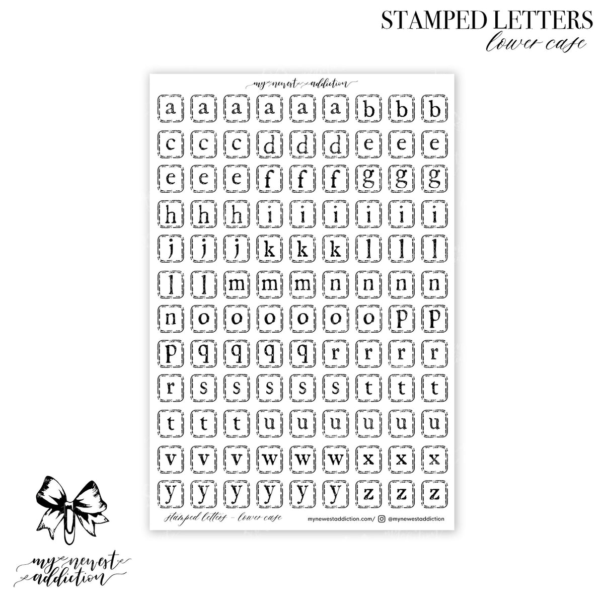 Stamped Letters | Lower Case – My Newest Addiction
