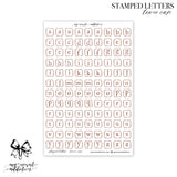 Stamped Letters | Lower Case