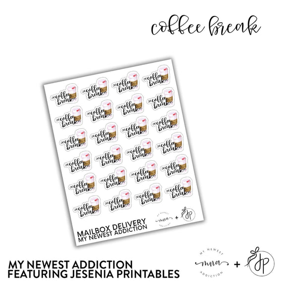 Coffee Break | lettering by Jesenia Printables