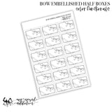 Bow Embellished Half Boxes