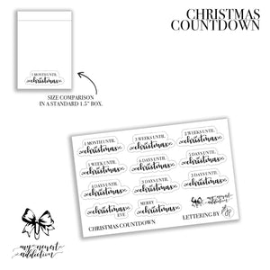 Christmas Countdown Scripts - Foiled