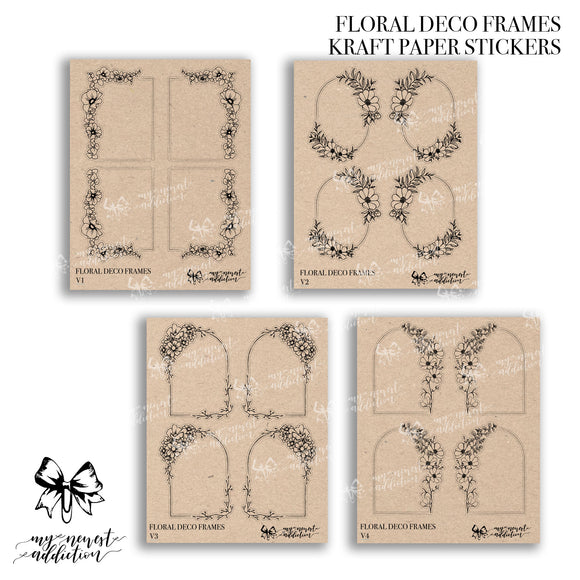 FLORAL DECO FRAMES | KRAFT PAPER