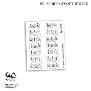 Polaroid Days of the Week