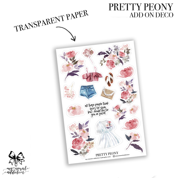 Pretty Peony Deco Stickers