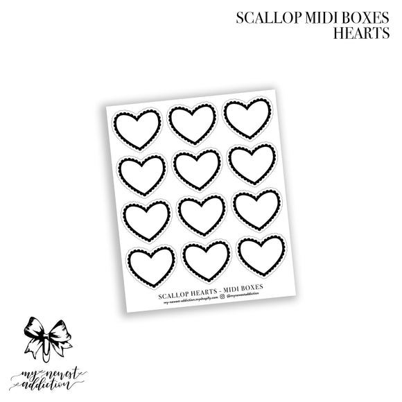 SCALLOP MIDI BOXES - HEARTS