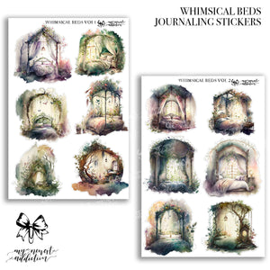 WHIMSICAL BEDS | Journaling Stickers