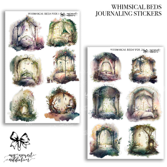 WHIMSICAL BEDS | Journaling Stickers