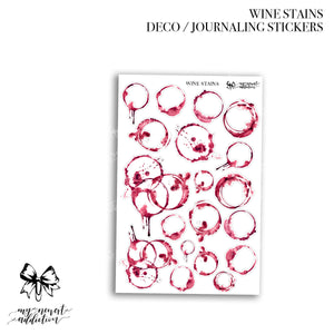 Wine Stains | Journaling Stickers