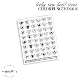 Baby Care Heart Icons