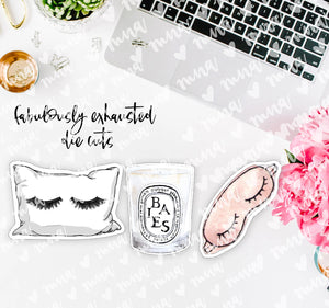 Fabulously Exhausted Die Cut Set