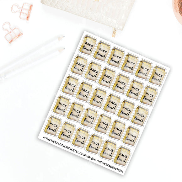 Pack Lunch Planner Stickers