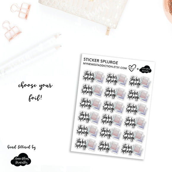 Sticker Splurge - lettering by Annie Plans