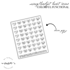 Money / Budget Heart Icons